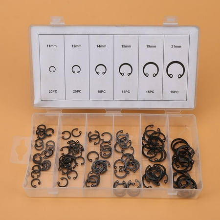 100pcs Snap Retaining Ring Circlip Assortment Set 11mm 21mm 6 Sizes with Box Retaining Ring 100pcs Snap Retaining Ring Circlip Assortment Set 11mm 21mm 6 Sizes with Box Retaining Ring
